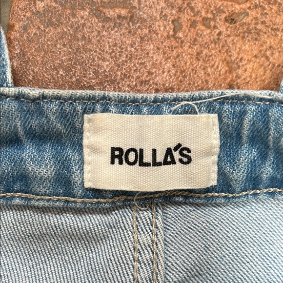 ROLLA'S Blue Flared Denim Overalls - Picture 2 of 8